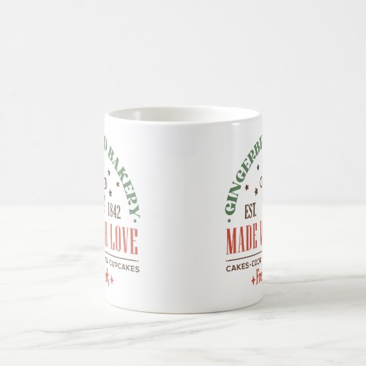 Gingerbrot Bäckerei Weihnachtszeichen Kaffeetasse (Mittel)