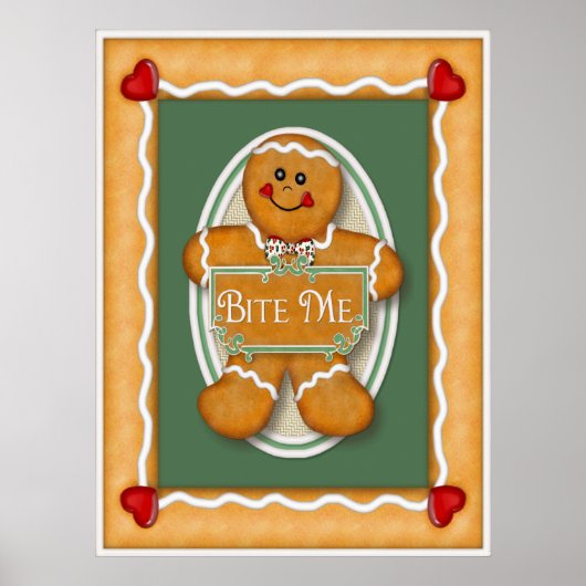 Gingerbrot Bite Me Poster (Vorne)