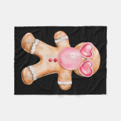 Gingerbrot blühende Blase Gum Nk Sungles Christma Fleecedecke (Vorderseite (Horizontal))
