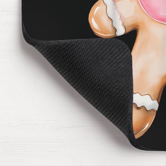 Gingerbrot blühende Blase Gum Nk Sungles Christma Mousepad (Ecke)