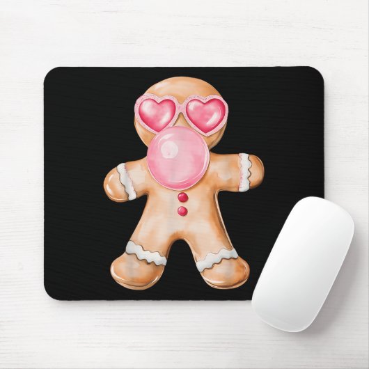 Gingerbrot blühende Blase Gum Nk Sungles Christma Mousepad (Mit Mouse)