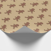 Gingerbrot Boy Cookies Weihnachtswrapping Papier Geschenkpapier (Ecke)