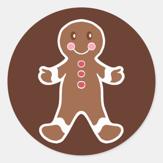Gingerbrot Boy Stickers (Vorderseite)