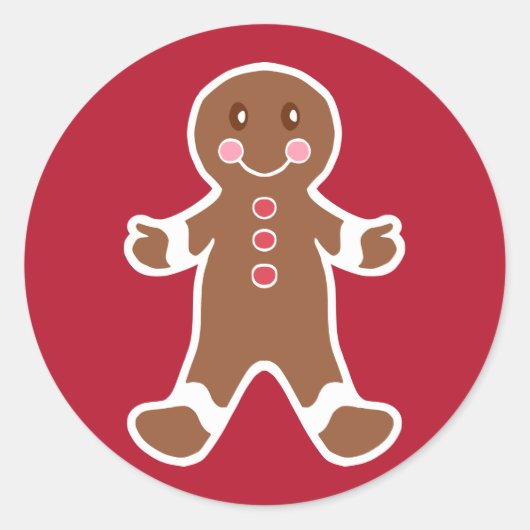 Gingerbrot Boy Stickers (Vorderseite)