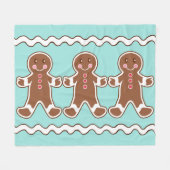 Gingerbrot Boys Fleece Blanket (Vorderseite (Horizontal))