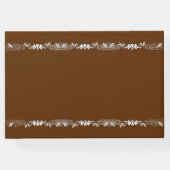 Gingerbrot Brown and White Design Gästebuch (Rückseite)