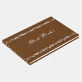 Gingerbrot Brown and White Design Gästebuch (Ecke)