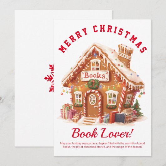 Gingerbrot Buchhandlung Dankeskarte (Vorne/Hinten)