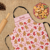 Gingerbrot Candy Cane Strumpfs Pink Weihnachten Schürze