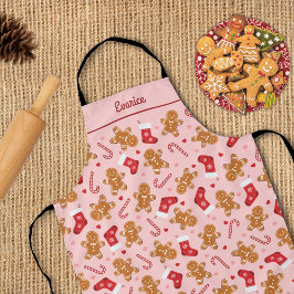 Gingerbrot Candy Cane Strumpfs Pink Weihnachten Schürze