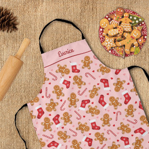 Gingerbrot Candy Cane Strumpfs Pink Weihnachten Schürze