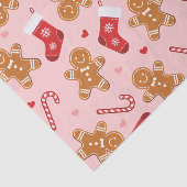 Gingerbrot Candy Cane Strumpfs Pink Weihnachten Seidenpapier (Ausschnitt)