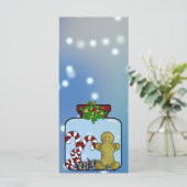 Gingerbrot & Candy Jar Weihnachtskarte (Stehend Vorderseite)