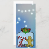 Gingerbrot & Candy Jar Weihnachtskarte (Vorne/Hinten)