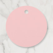 Gingerbrot Candycane-Strumpf Rosa Weihnachten Geschenkanhänger (Rückseite)