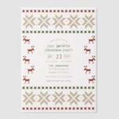 Gingerbrot Cheer Ugly Sweater Weihnachtsgebäck Par Pergament Einladungen (Vorderseite)