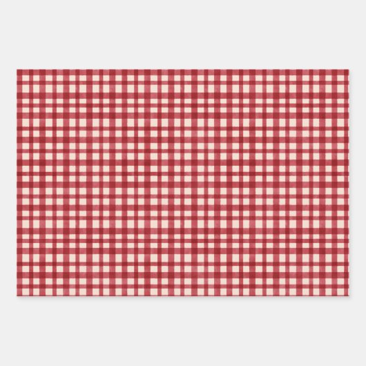 Gingerbrot Citrus Spice Gingham Rustikale Weihnach Geschenkpapier Set (Vorderseite 3)