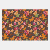 Gingerbrot Citrus Spice Gingham Rustikale Weihnach Geschenkpapier Set (Vorderseite)