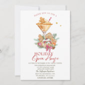 Gingerbrot Cocktail Cookies Holiday Open House Einladung (Vorderseite)