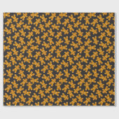 Gingerbrot-Cookie auf schwarz Geschenkpapier (Flach)