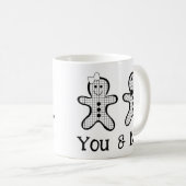Gingerbrot Cookie Couple Liebe Tasse (VorderseiteRechts)
