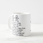 Gingerbrot Cookie Couple Liebe Tasse (Vorderseite Links)