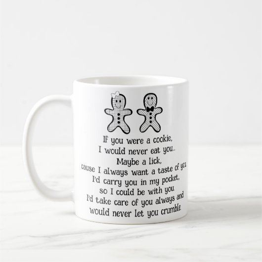 Gingerbrot Cookie Couple Liebe Tasse (Links)