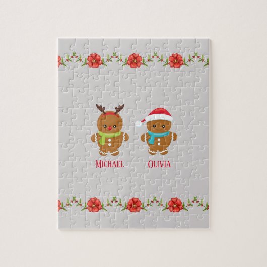 Gingerbrot Cookie Couple Puzzle (Vertikal)