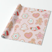 Gingerbrot Cookie Delight Pattern Geschenkpapier (Ungerollt)