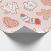 Gingerbrot Cookie Delight Pattern Geschenkpapier (Ecke)