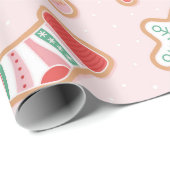 Gingerbrot Cookie Delight Pattern Geschenkpapier (Rolleneckpunkt)