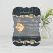 Gingerbrot Cookie Drink Confetti Weihnachtsfest Pa Einladung (Stehend Vorderseite)