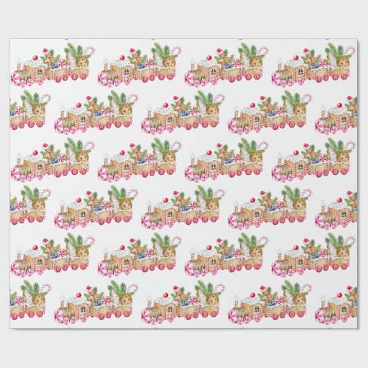 Gingerbrot Cookie Exchange Weihnachtsweihnachtsgeb Geschenkpapier (Flach)