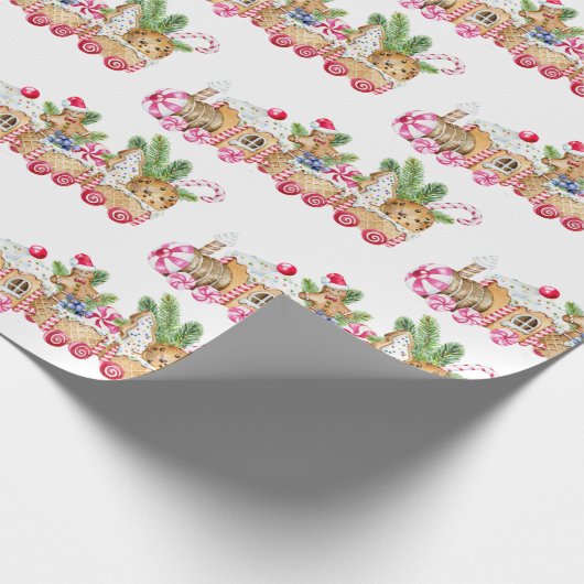 Gingerbrot Cookie Exchange Weihnachtsweihnachtsgeb Geschenkpapier (Ecke)