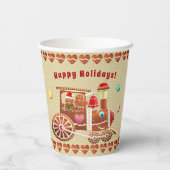 Gingerbrot Cookie Flugzeug & Xmas Zug Pappbecher (Rückseite)