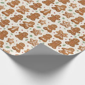 Gingerbrot-Cookie Geschenkpapier (Ecke)
