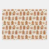 Gingerbrot-Cookie Geschenkpapier Set (Vorderseite 2)