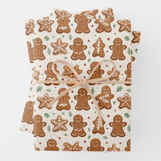 Gingerbrot-Cookie Geschenkpapier Set (Beispiel)