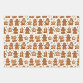 Gingerbrot-Cookie Geschenkpapier Set (Vorderseite)