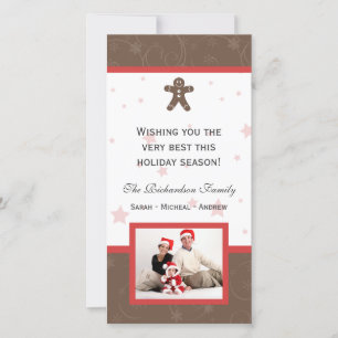 Gingerbrot Cookie Happy Holidays Foto Car Feiertagskarte