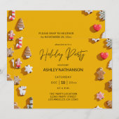 Gingerbrot Cookie Holiday Party Einladung (Vorne/Hinten)