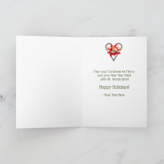 Gingerbrot Cookie Man Candy Cane Weihnachten Herze (Innenseite)