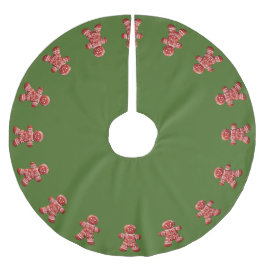 Gingerbrot Cookie Man Pattern Polyester Weihnachtsbaumdecke