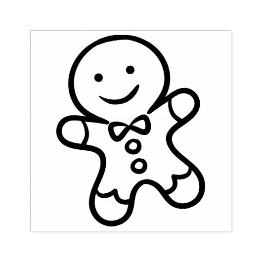 Gingerbrot Cookie Man Weihnachtskautschuk-Briefmar Gummistempel (Prägung)