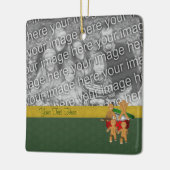 Gingerbrot Cookie Men Holiday Foto Keramikornament (Links)