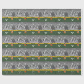 Gingerbrot Cookie Men Holiday Foto Vorlage Geschenkpapier (Flach)