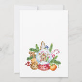 Gingerbrot Cookie Merry Little Christmas Party Einladung (Rückseite)