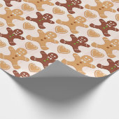 Gingerbrot Cookie Muster Geschenkpapier (Ecke)