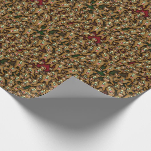 Gingerbrot Cookie Muster Packpapier (Ecke)