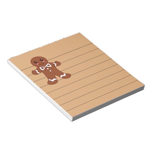 Gingerbrot Cookie Notepad Notizblock (angewinkelt)